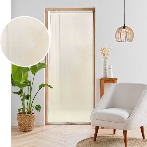 Voilage Grande Fenêtre - Effet Lin Tissé - 90x200 Cm - Lin