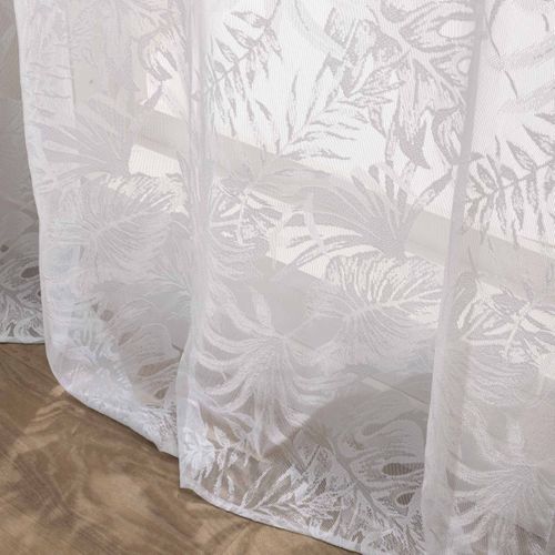 Rideau Voilage à Oeillets "ysora" 140x280cm Blanc