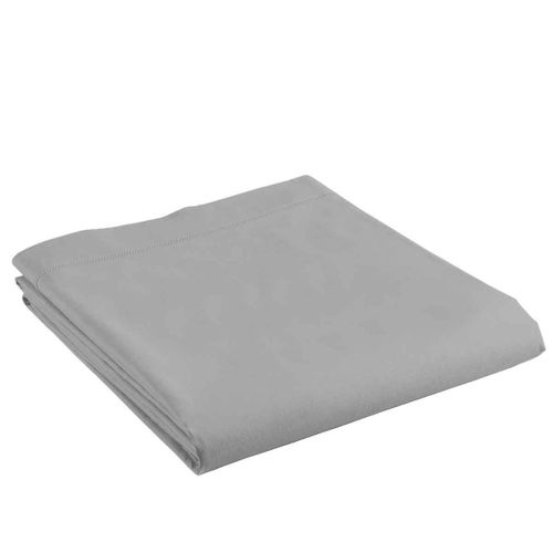 Drap Plat En Coton Biologique Gris 180x190
