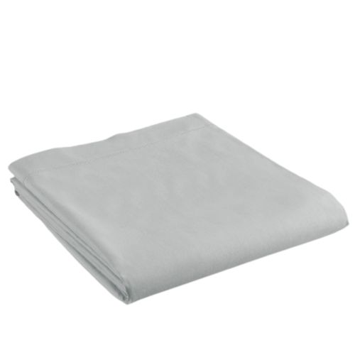 Drap Plat En Coton Biologique Gris 180x190