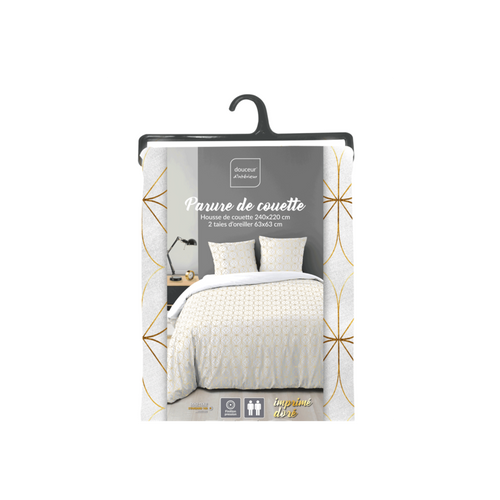 Andy&Helen Parure De Lit 3 Pièces Brodé + Dessous Avec