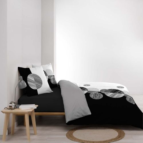 Parure De Lit 3 Pièces "stormi" 260x240cm Noir