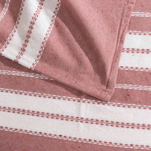 Couvre-lit Imprimé Jacquard "abby" 180x220cm Rose