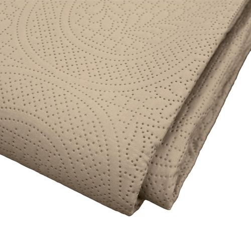 Couvre-lit et 2 Housses De Coussin "romane" 220x240cm Beige Lin