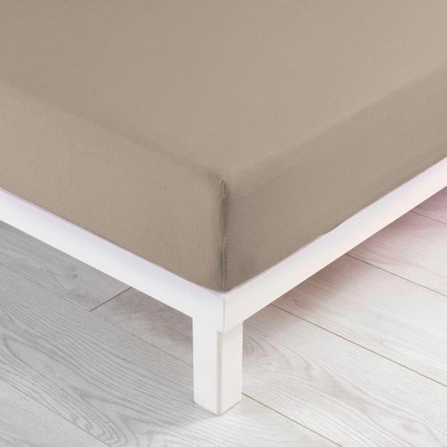 Drap Housse En Jersey Uni Sable 160x200 Cm