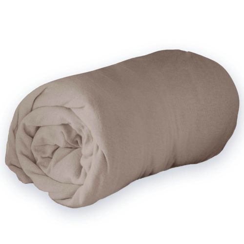 Drap Housse En Jersey Uni Sable 160x200 Cm