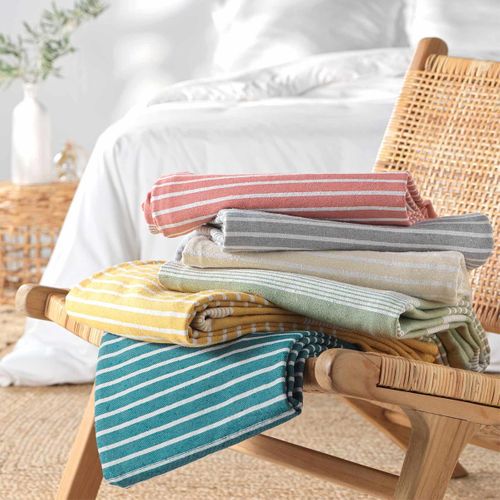 Couvre-lit Tissé Imprimé "adele" 240x260cm Naturel