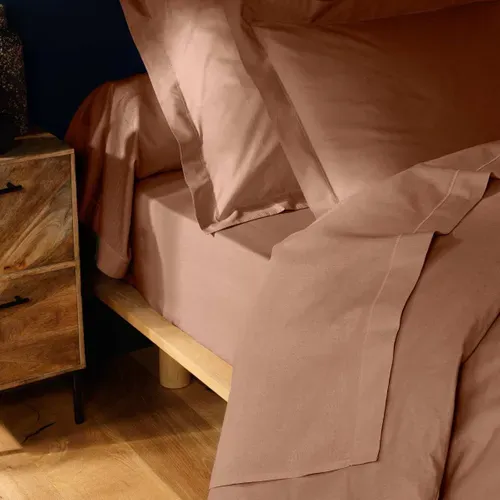 Drap Housse "lina" 140x190cm Rose Blush