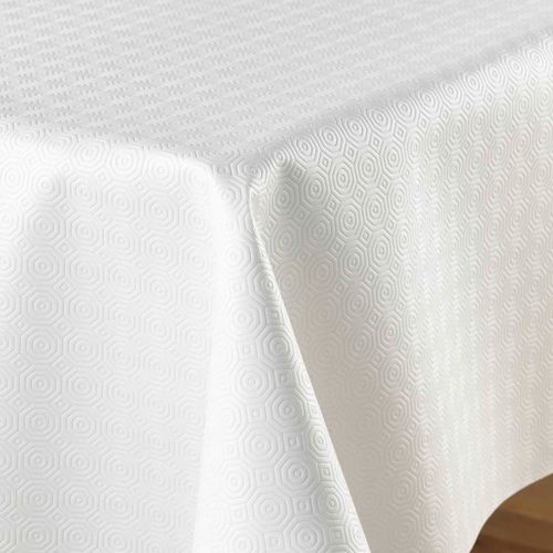 Sous Nappe Protège Table "bulgo" 140x140cm Blanc