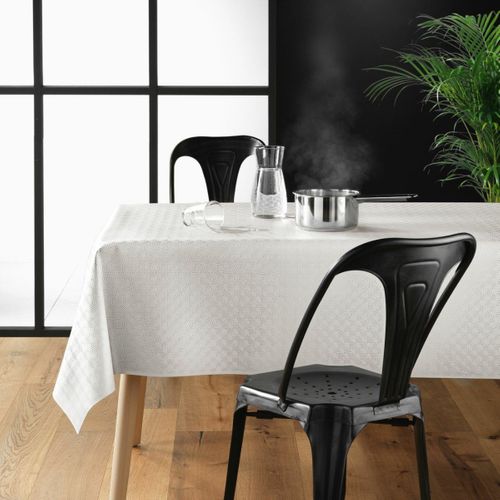 Sous Nappe Protège Table "bulgo" 140x140cm Blanc