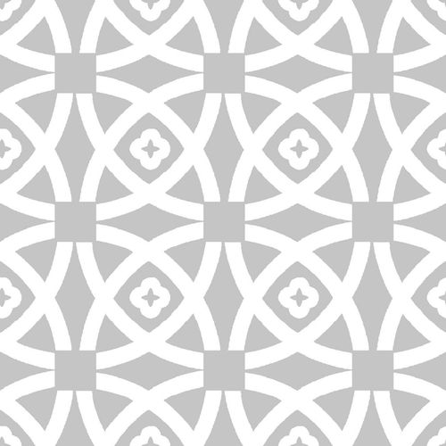Nappe Ronde En Toile Cirée "abaca" D. 160 cm Gris & Blanc