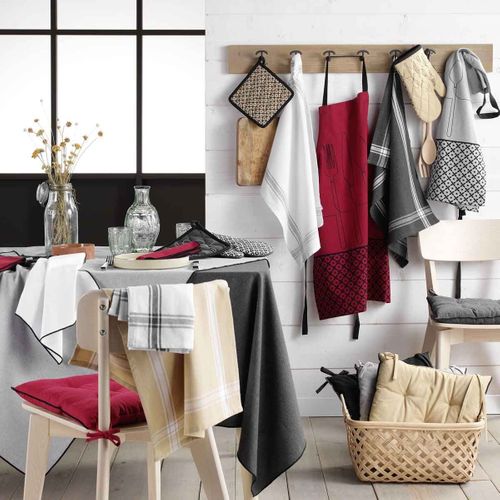 Lot De 3 Serviettes De Table "mistraline" 40x40cm Noir