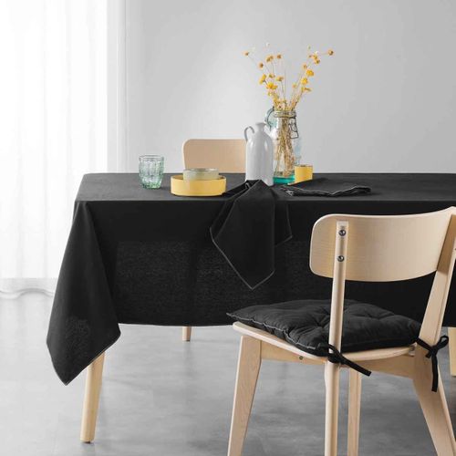 Lot De 3 Serviettes De Table "mistraline" 40x40cm Noir
