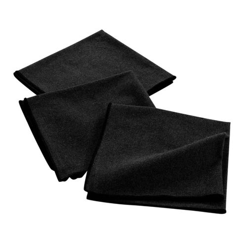 Lot De 3 Serviettes De Table "mistraline" 40x40cm Noir