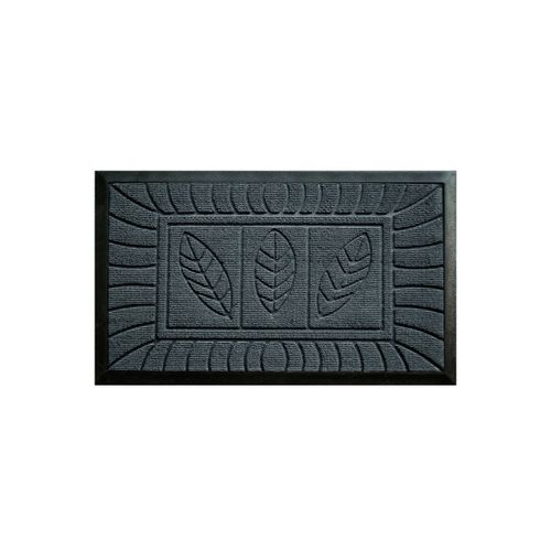 Tapis D'entrée "feuilles" 45x75cm Gris