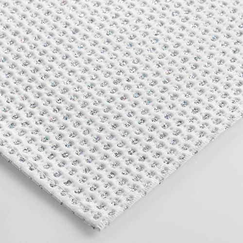 Set De Table "luxurious" 30x45cm Blanc et Argent