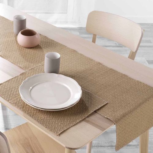 Lot De 2 Sets De Table Jute "modalie" 33x45cm Beige