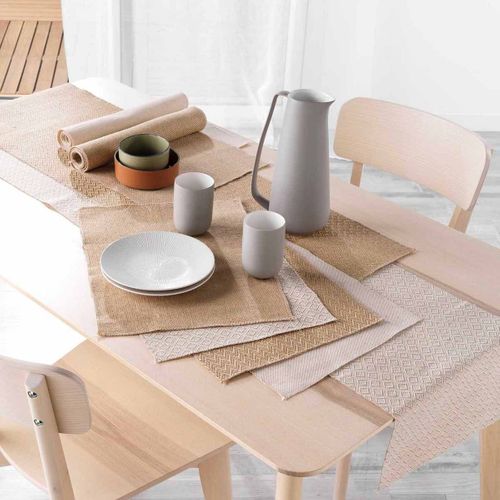 Lot De 2 Sets De Table Jute "modalie" 33x45cm Beige