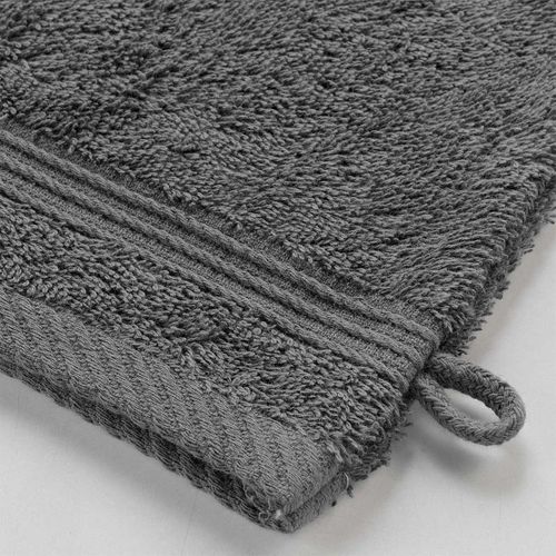 Lot De 2 Gants De Toilette "tendresse" 15x21cm Anthracite
