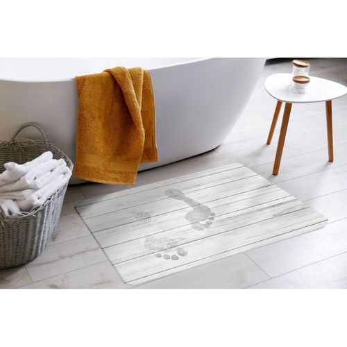 Tapis De Bain Diatomite "agave" 40x60cm Gris