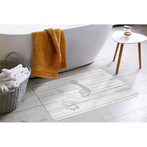 Tapis De Bain Diatomite "agave" 40x60cm Gris