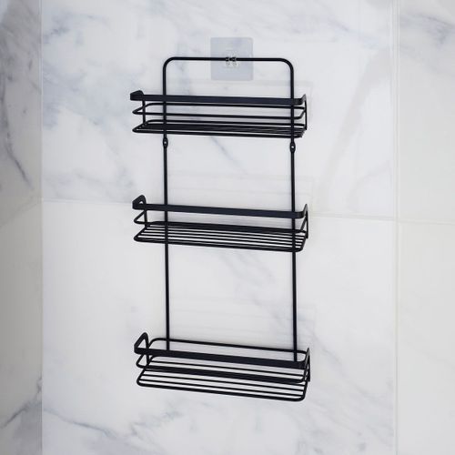 Serviteur De Douche 3 Niveaux "filaire Premium" 49cm Noir