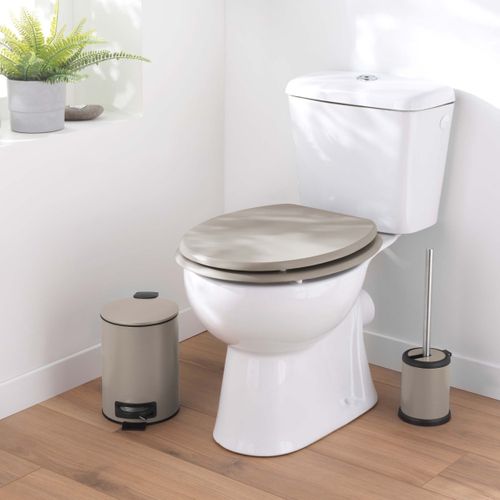 Brosse Wc En Métal "matteis" 38cm Taupe