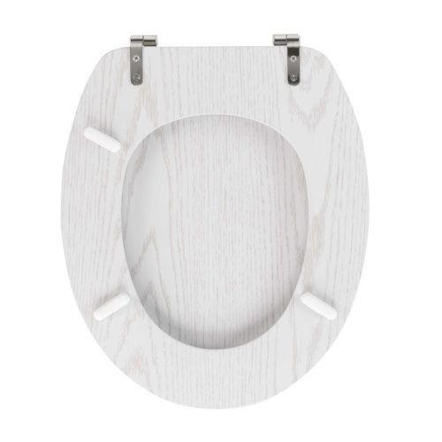 Abattant Wc - - Effet Bois - 45x37.5 Cm - Blanc