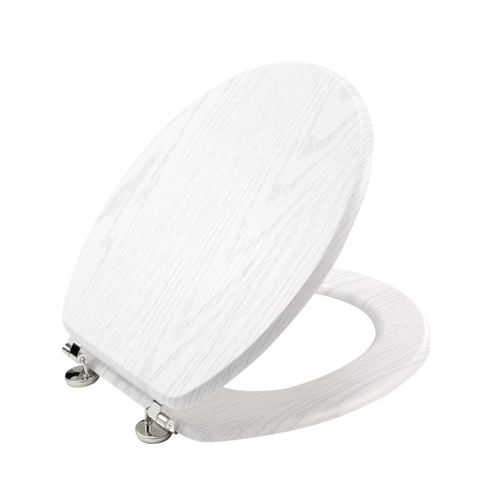 Abattant Wc - - Effet Bois - 45x37.5 Cm - Blanc