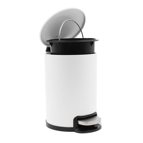 Poubelle De Salle De Bain En Métal "metaline" 3l Blanc