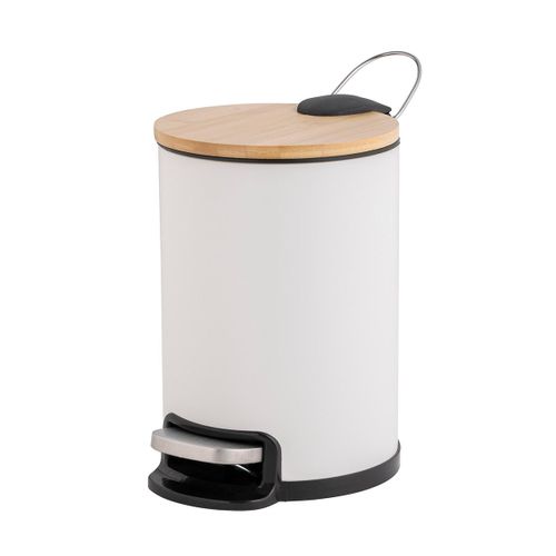 Poubelle De Salle De Bain "mobelle" 3l Blanc