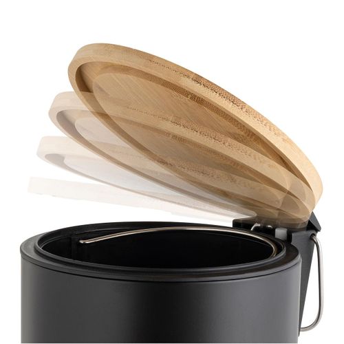 Poubelle De Salle De Bain "mobelle" 3l Noir