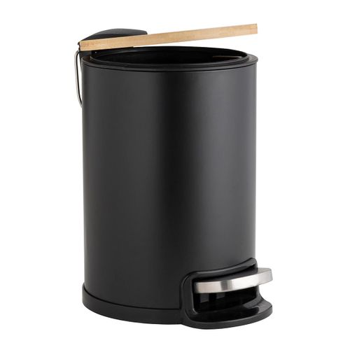 Poubelle De Salle De Bain "mobelle" 3l Noir