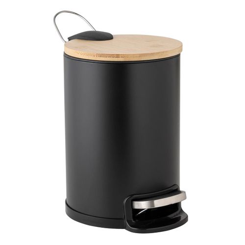 Poubelle De Salle De Bain "mobelle" 3l Noir