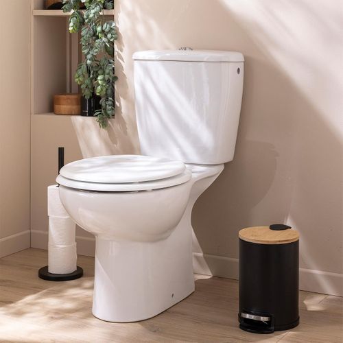 Poubelle De Salle De Bain "mobelle" 3l Noir