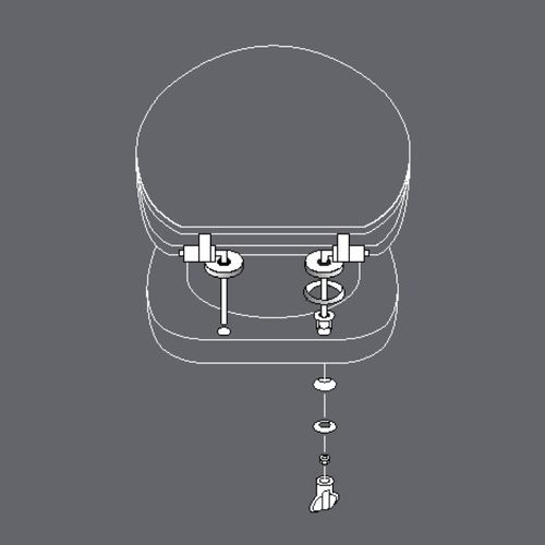 Abattant Wc Imprimé Feuille "orbella" 45cm Noir