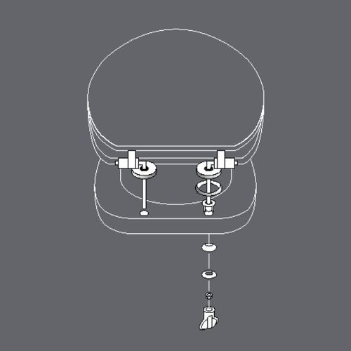 Abattant Wc Imprimé Feuille "orbella" 45cm Noir