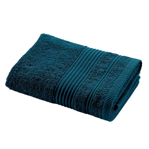 Serviette De Toilette "tendresse " 50x90cm Bleu Indigo