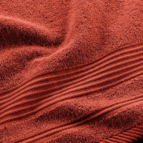 Serviette De Toilette "tendresse " 50x90cm Rouge