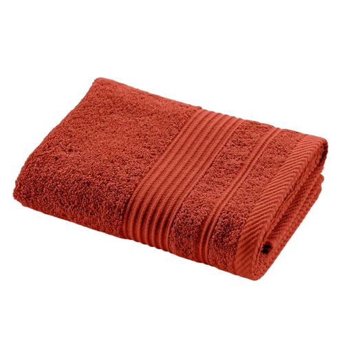 Serviette De Toilette "tendresse " 50x90cm Rouge