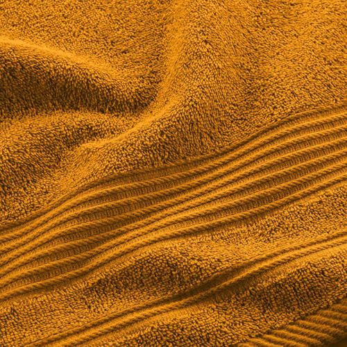 Serviette De Toilette "tendresse " 50x90cm Jaune Curry