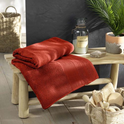 Drap De Bain "tendresse" 90x150cm Rouge