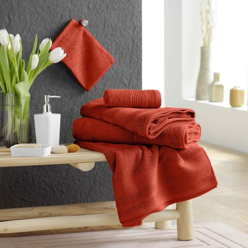 Drap De Bain "tendresse" 90x150cm Rouge