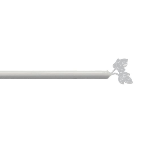Tringle Déco Extensible "feuillina" 80-110cm Blanc