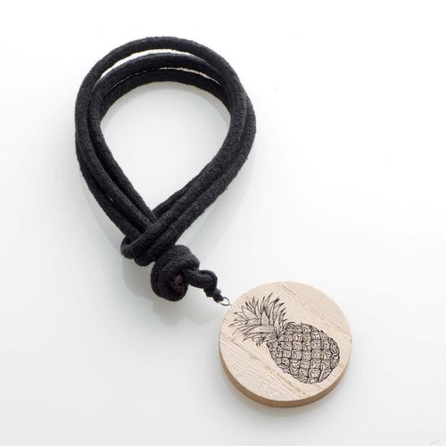 Embrasse De Rideau En Bois "guarani" 41cm Noir