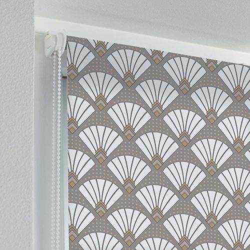Store Enrouleur Tamisant "art Déco Chic" 120x180cm Gris