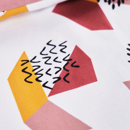 Housse De Couette 220x240 Cm Coton + 2 Taies 63x63 Cm — Réversible,