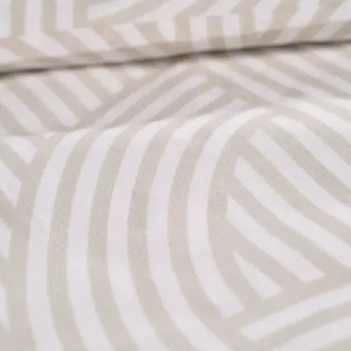 Housse De Couette 240x260 Cm 2 Places - 100% Coton 57 Fils/cm² - Beige