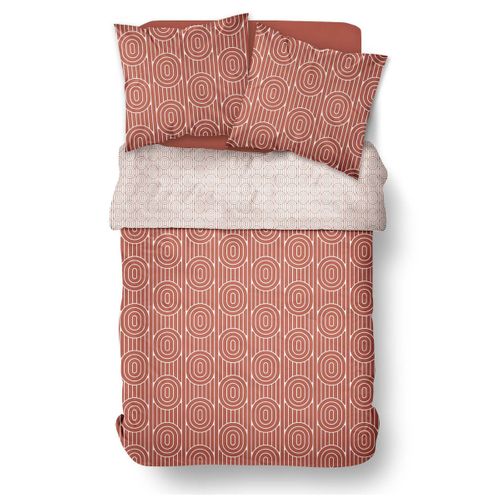 Housse De Couette 220x240 Cm Réversible 100% Coton 57 Fils - Rouge