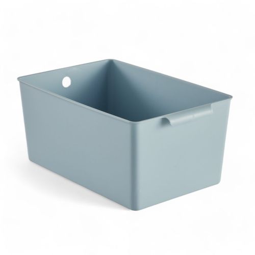 Panier De Rangement Plastique Épais Avec Poignée - Organiseur Pour Produits Nettoyage Ou Salle De Bain - Blanc, 42x23x17.5 Cm - 2